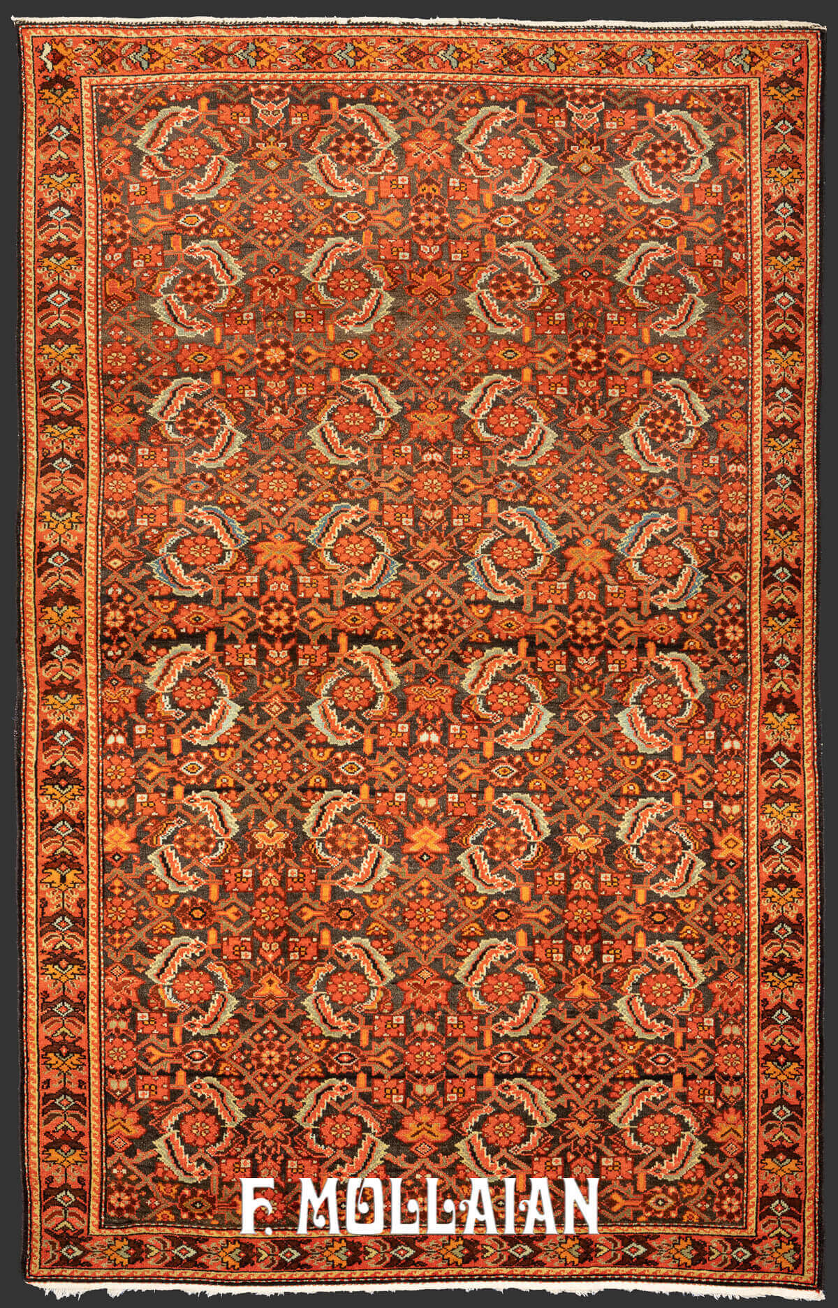 Antique Persian Mishan All-Over „Moharammat“ Design Rug n°:21816569